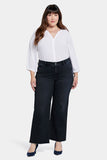 NYDJ Teresa Wide Leg Ankle Jeans In Plus Size With Frayed Hems - Huntley