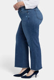 NYDJ Teresa Wide Leg Ankle Jeans In Plus Size With Frayed Hems - Riverwalk
