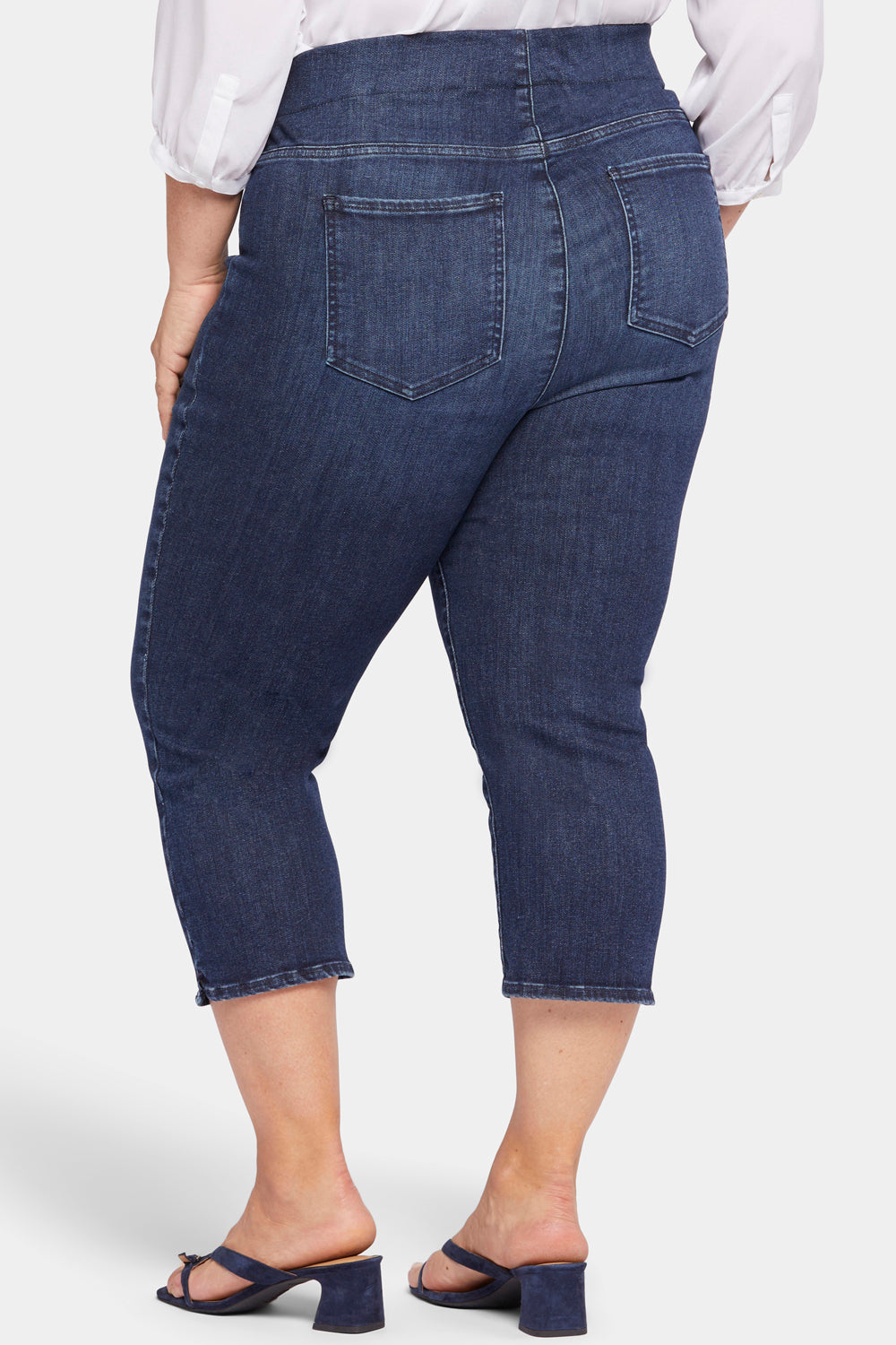 NYDJ Dakota Crop Pull-On Jeans In Plus Size In SpanSpring™ Denim With Side Slits - Mesquite