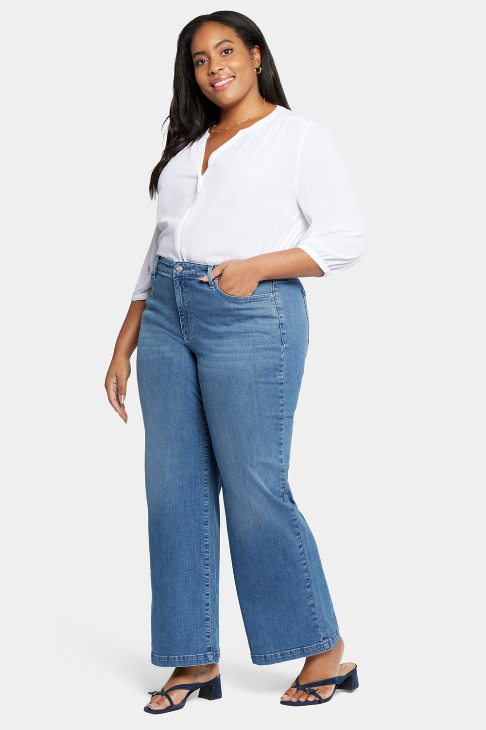 NYDJ Teresa Wide Leg Jeans In Plus Size  - Sweetbay