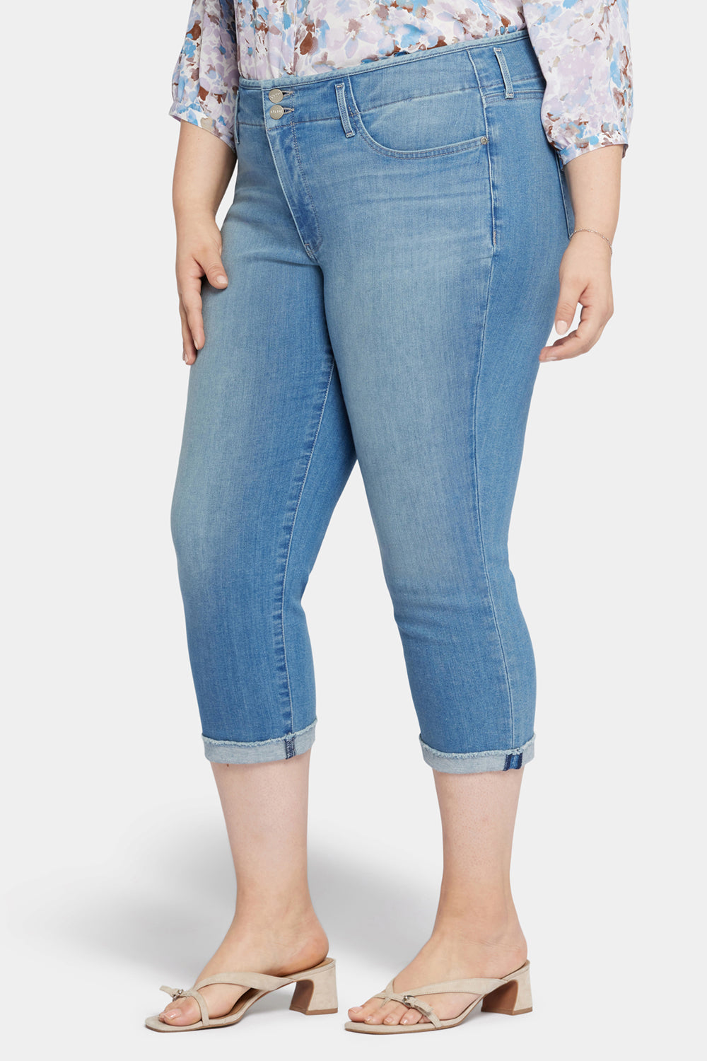 NYDJ Chloe Capri Jeans In Plus Size With Cuffs - Mesmerize