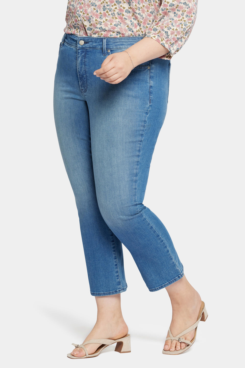 NYDJ Marilyn Straight Ankle Jeans In Plus Size  - Stargazer