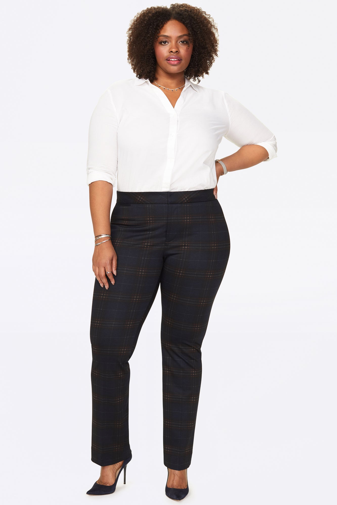 NYDJ Women's Plus Size Slim Trouser Pants in Ponte Knit
