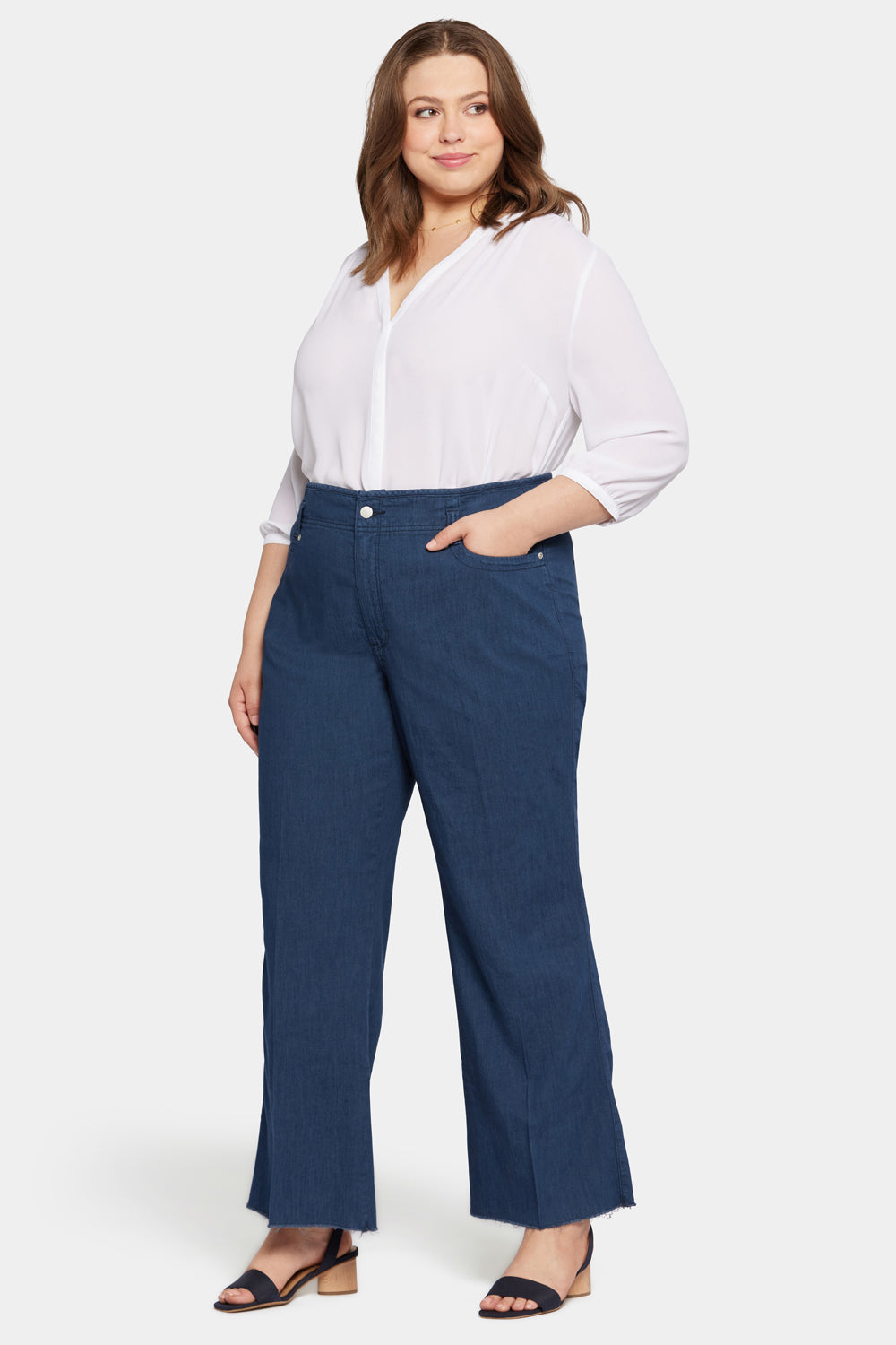 NYDJ Teresa Wide Leg Jeans In Plus Size With High Rise - Serendipity