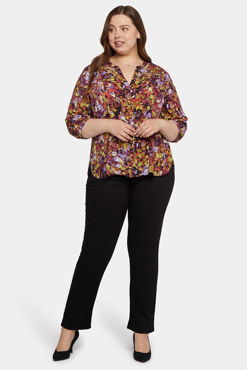 NYDJ Pintuck Blouse In Plus Size  - Harpeth Hills