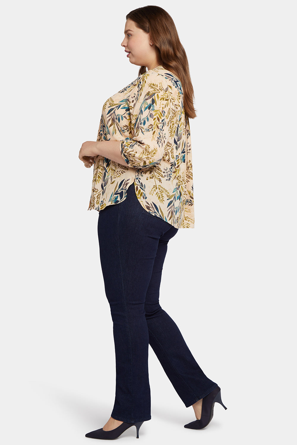 NYDJ Pintuck Blouse In Plus Size  - Elm Hill