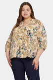 NYDJ Pintuck Blouse In Plus Size  - Elm Hill