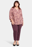 NYDJ Pintuck Blouse In Plus Size  - Viola Valley