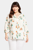 NYDJ Pintuck Blouse In Plus Size  - Dream Lily