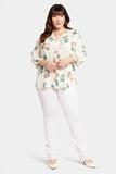 NYDJ Pintuck Blouse In Plus Size  - Dream Lily