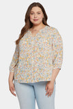 NYDJ Pintuck Blouse In Plus Size  - Angelonia