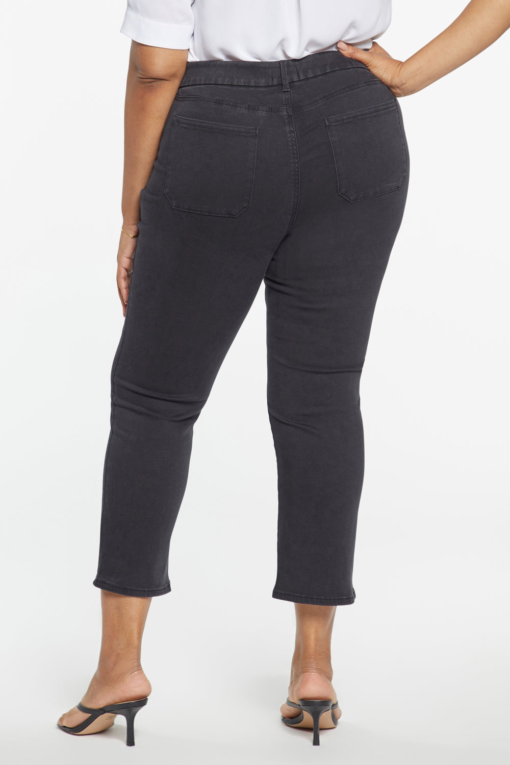 NYDJ Waist-Match™ Marilyn Straight Ankle Jeans In Plus Size With Patch Pockets And Button Fly - Trinity