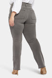 NYDJ Marilyn Straight Jeans In Plus Size With High Rise - Smokey Mountain