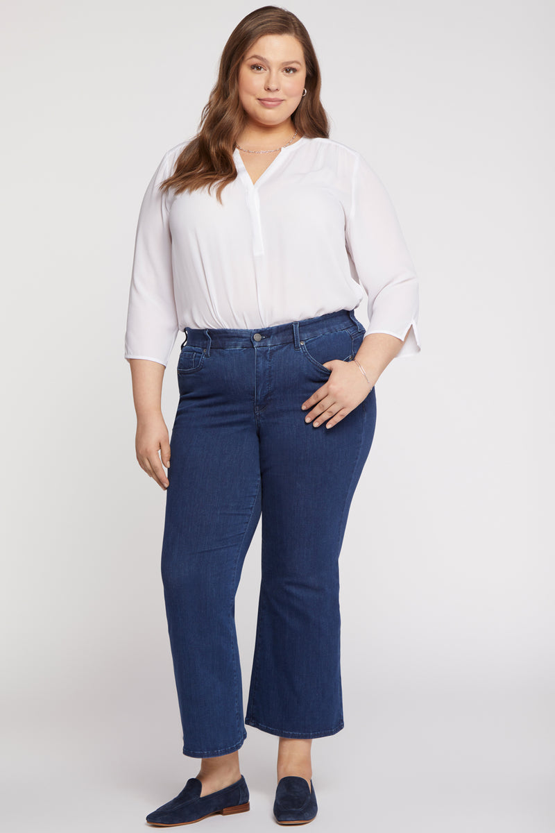 Waist-Match™ Relaxed Flared Jeans In Plus Size - Genesis Blue | NYDJ
