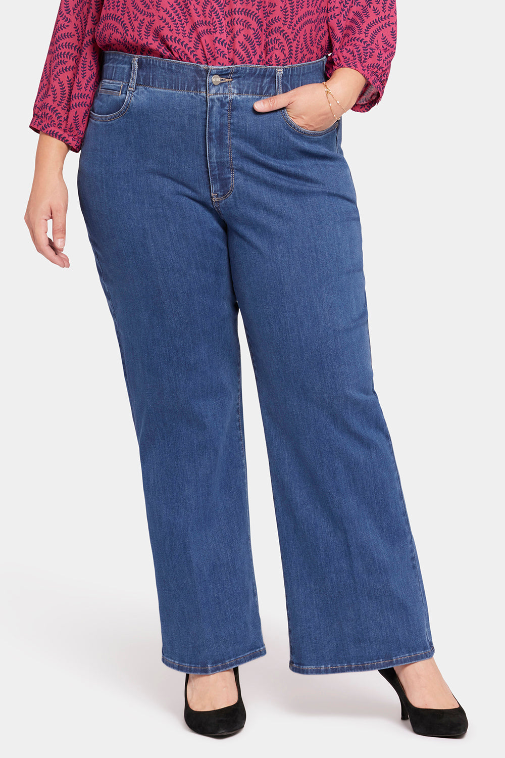 Waist-Match™ Major Wide Leg Jeans In Plus Size With High Rise ...