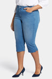 NYDJ Waist-Match™ Slim Straight Crop Jeans In Plus Size  - Contented