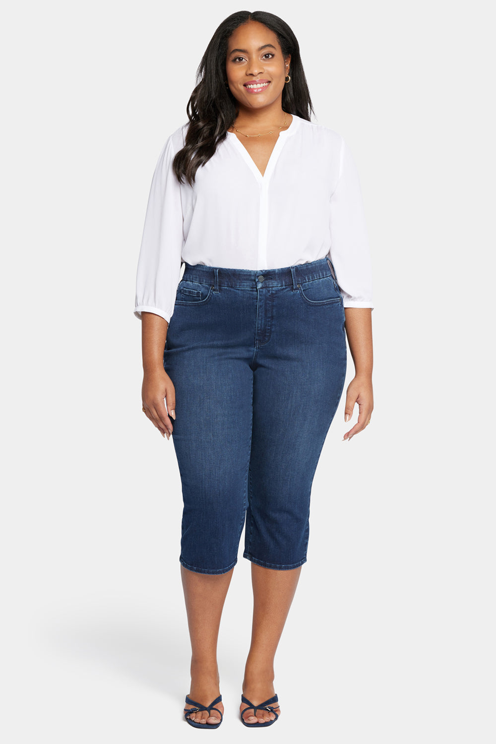NYDJ Waist-Match™ Slim Straight Crop Jeans In Plus Size  - Prospect