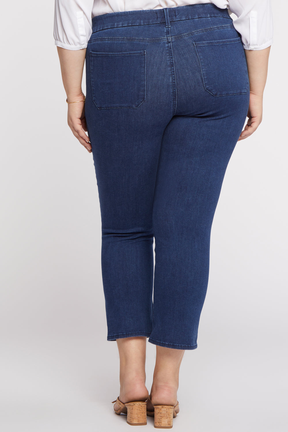 NYDJ Waist-Match™ Marilyn Straight Ankle Jeans In Plus Size With Patch Pockets And Button Fly - Genesis