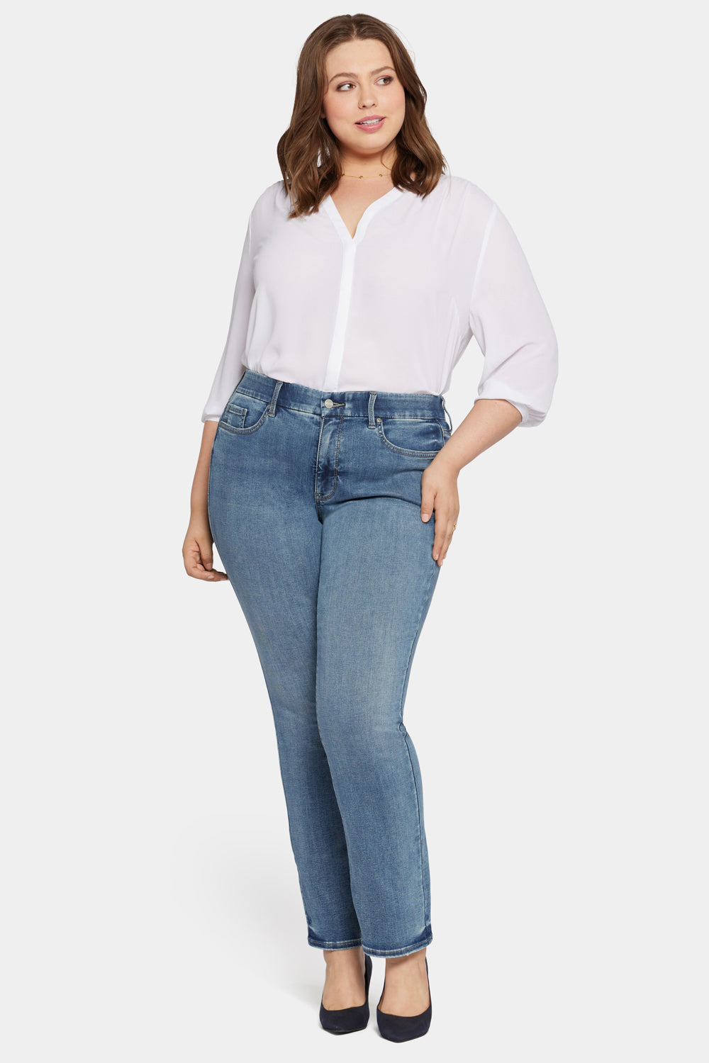 NYDJ Waist-Match™ Marilyn Straight Jeans In Plus Size  - Romance