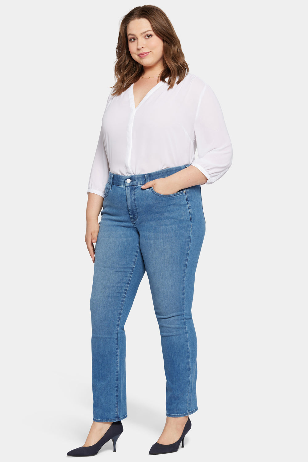 NYDJ Waist-Match™ Marilyn Straight Jeans In Plus Size  - Stunning