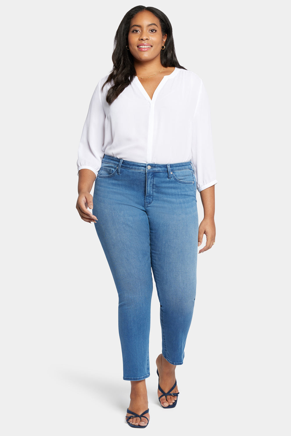 NYDJ Le Silhouette Sheri Slim Jeans In Plus Size  - Stunning