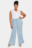 NYDJ Teresa Wide Leg Jeans In Plus Size With Side Plackets - Summerville Stripes