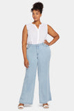 NYDJ Teresa Wide Leg Jeans In Plus Size With Side Plackets - Summerville Stripes