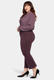 NYDJ Relaxed Flared Jeans In Plus Size In Stretch Sateen - Eggplant