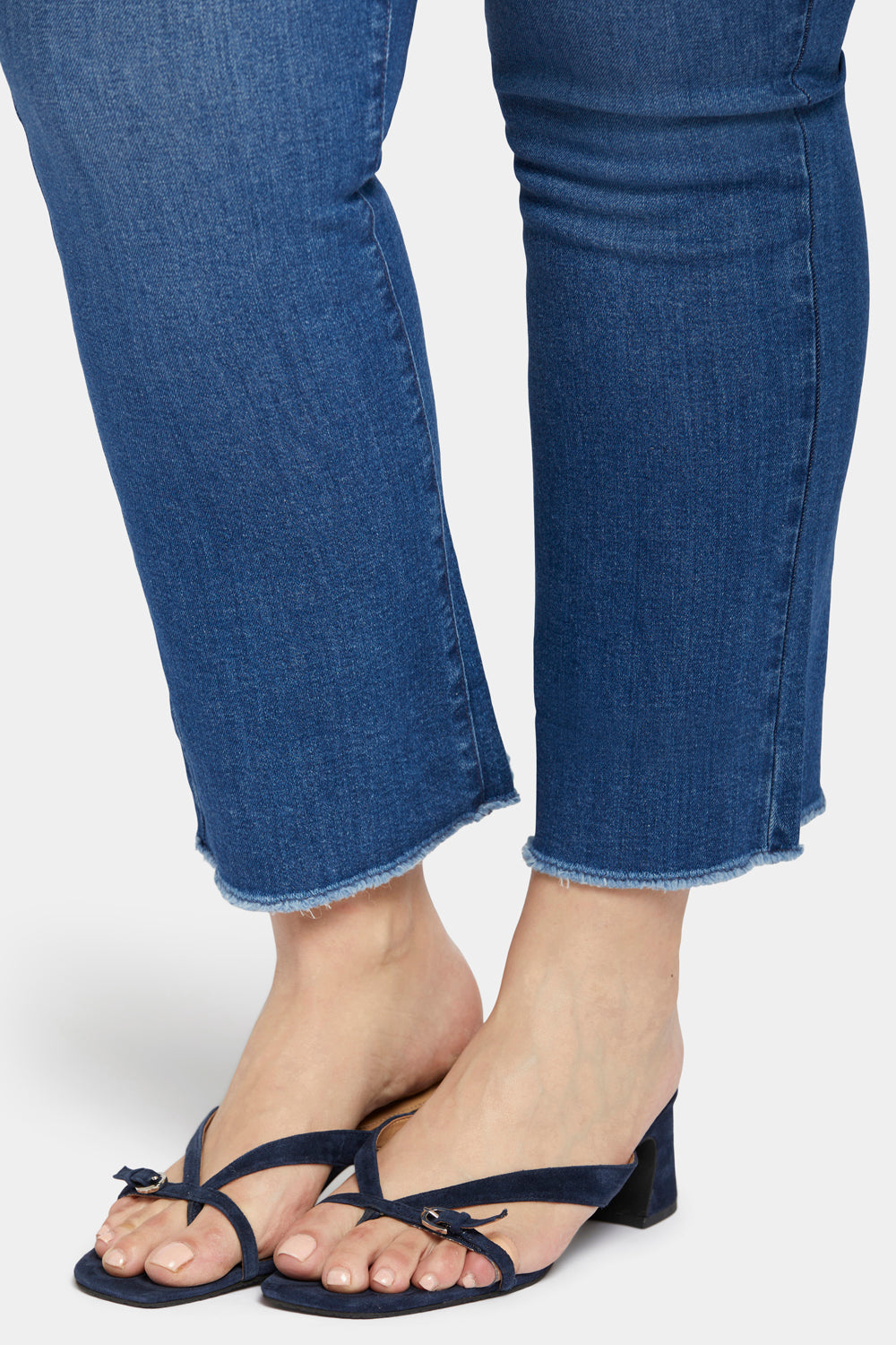 NYDJ Slim Bootcut Ankle Jeans In Plus Size With High Rise And Frayed Hems - Desire