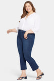 NYDJ Slim Bootcut Ankle Jeans In Plus Size With High Rise And Frayed Hems - Facade