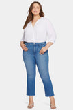 NYDJ Slim Bootcut Ankle Jeans In Plus Size With High Rise And Frayed Hems - Heartland