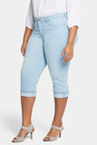 NYDJ Marilyn Straight Crop Jeans In Plus Size With Cuffs - Brightside