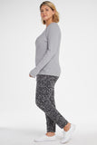 NYDJ Long Sleeved Henley In Plus Size Forever Comfort™ Collection - Heather Grey