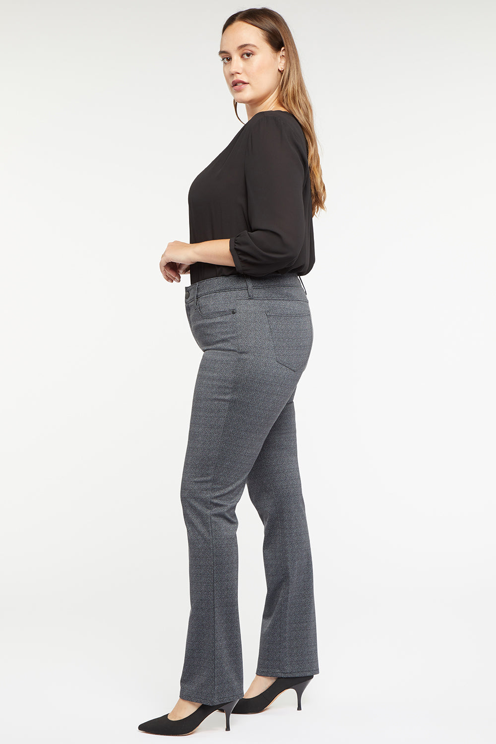 NYDJ Marilyn Straight Pants In Plus Size In Ponte Knit - Lyon Herri